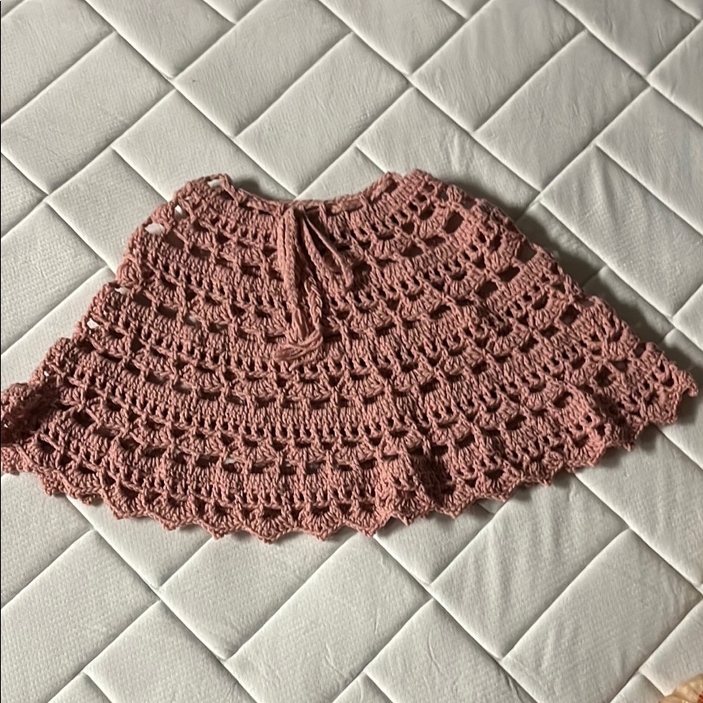 Pink Crochet poncho for girls